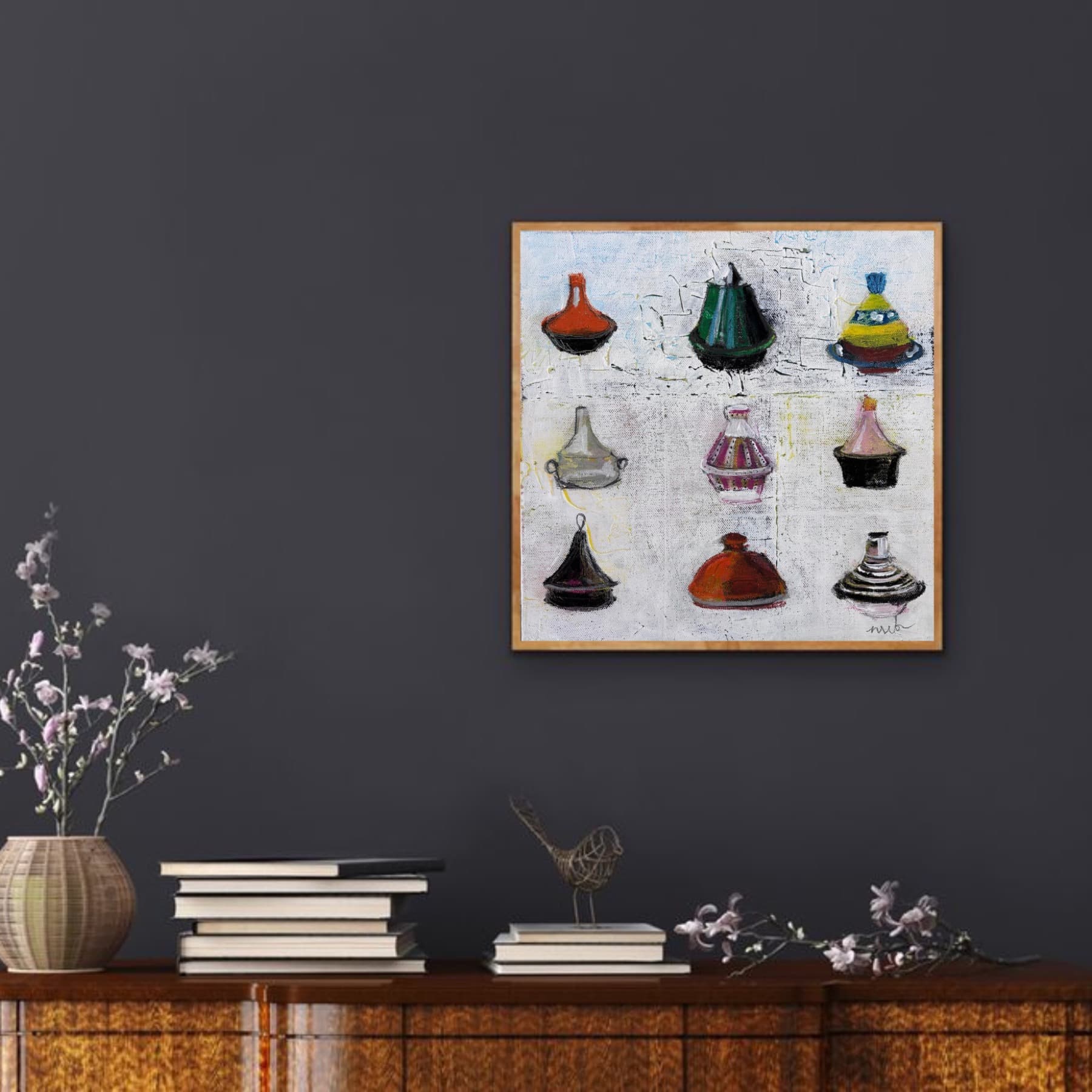 Order of the Tagines shown framed in an interior setting