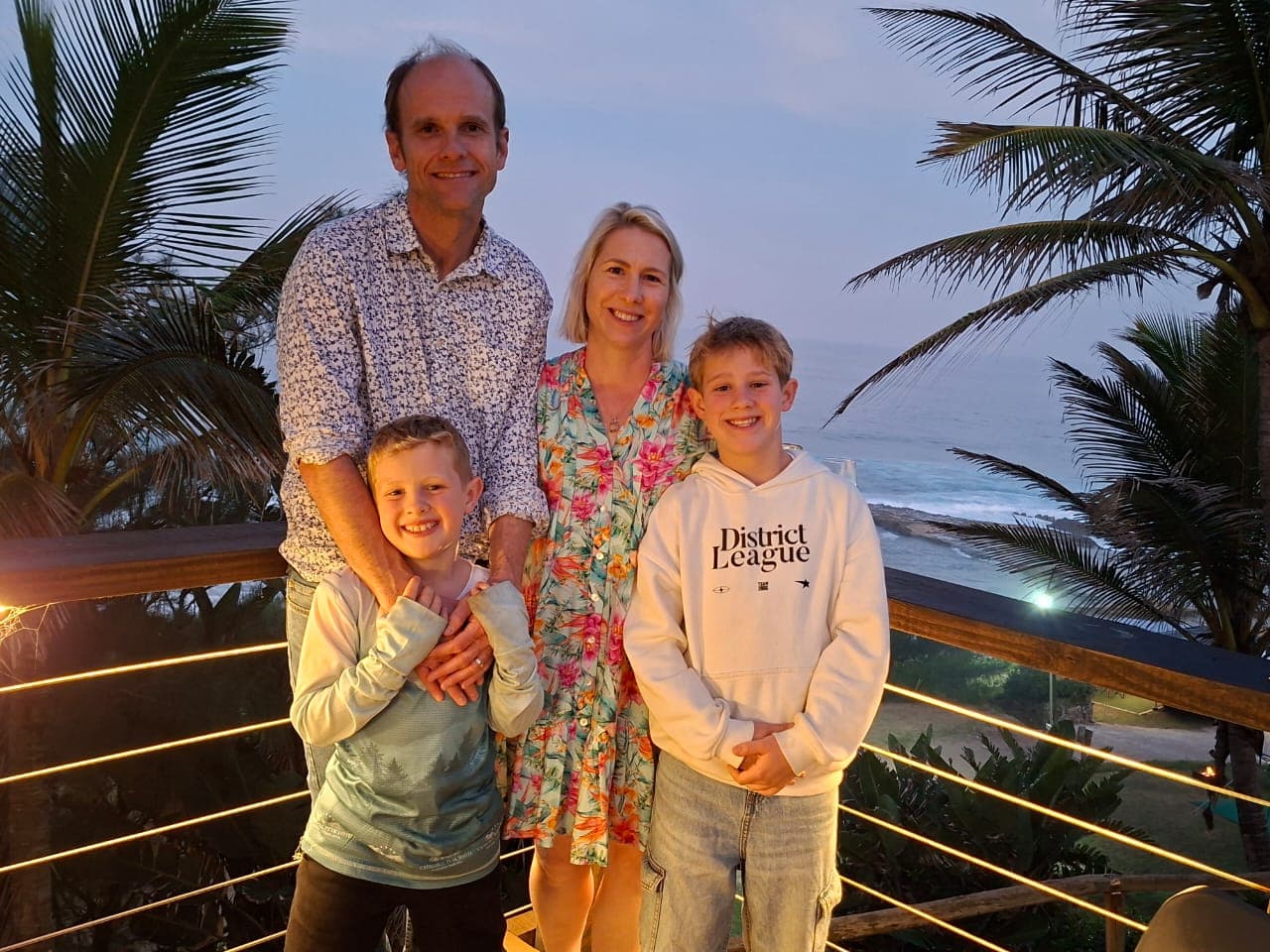 The Court family, who commissioned legacy collages for Josh and Zach